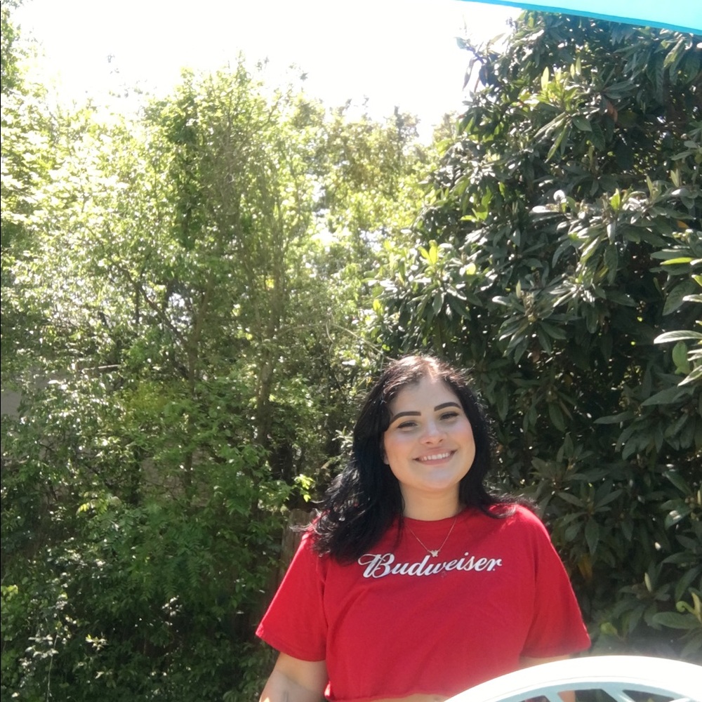 DIY Cropped Budweiser T Shirt